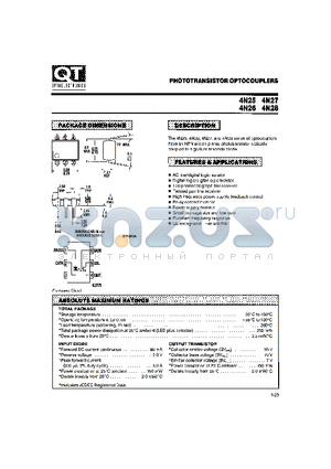 4N27 datasheet - GAAS INFRARED EMITTING DIODE