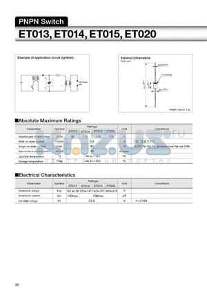 ET013 datasheet - PNPN Switch