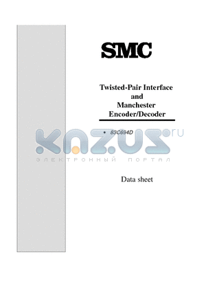 83C694D datasheet - TWISTED PAIR INTERFACE AND MACHESTER ENCODER/DECODER