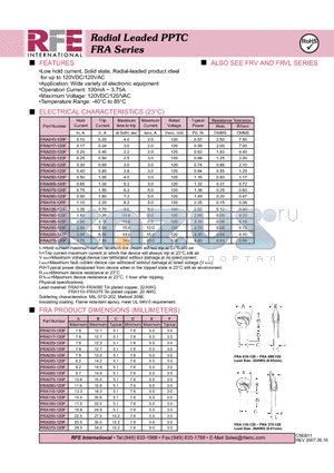 FRA135-120F datasheet - FRA010-120F FRA Series