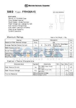 FRH08A15 datasheet - Schottky Barrier diode