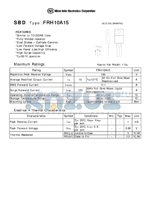 FRH10A15 datasheet - FRH10A15 OUTLINE DRAWING