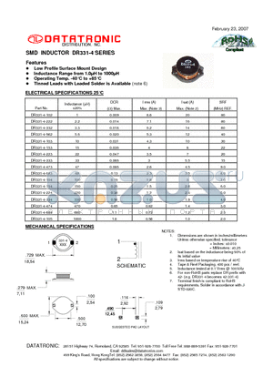 DR331-4-103 datasheet - SMD INDUCTOR