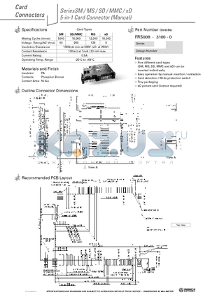 FRS008-3100-0 datasheet - 5-in-1 Card Connector (Manual)