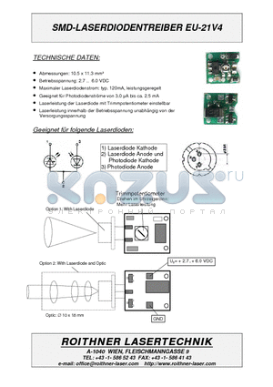 EU-21V4 datasheet - SMD-LASERDIODENTREIBER