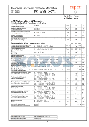 FS100R12KT3 datasheet - IGBT-Module