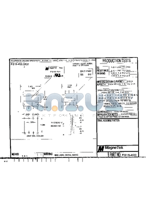 FS16-400 datasheet - FS16-400