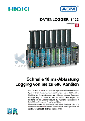 8423 datasheet - DATENLOGGER