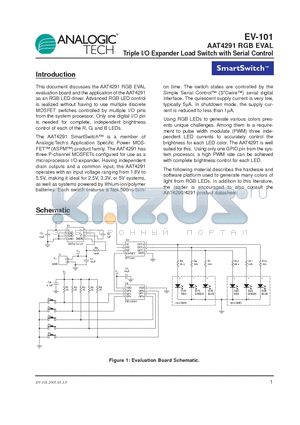 EV-101 datasheet - Triple I/O Expander Load Switch with Serial Control