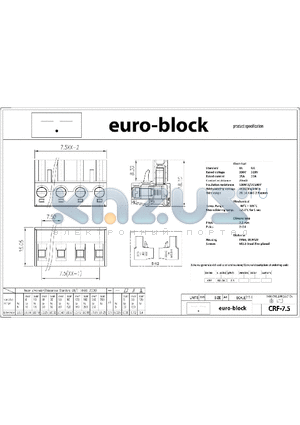 CRF-7.5 datasheet - Standard : UL - IEC 300V - 320V 15A - 20A