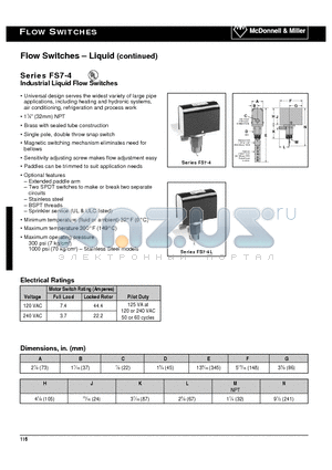 FS7-4FCAN datasheet - Flow Switches - Liquid