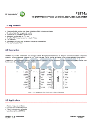 FS7140-02G-XTD datasheet - Programmable Phase-Locked Loop Clock Generator