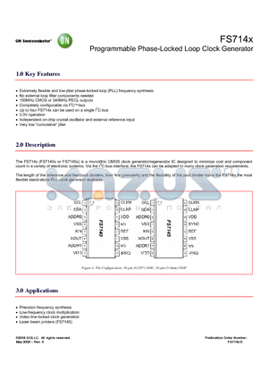 FS7140-02G-XTP datasheet - Programmable Phase-Locked Loop Clock Generator
