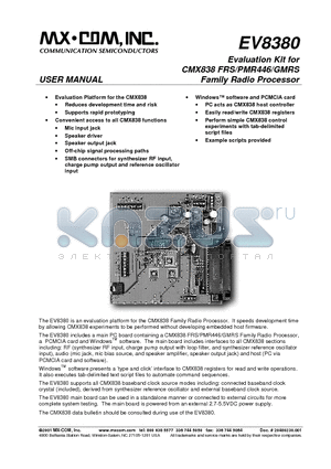EV8380 datasheet - Family Radio Processor