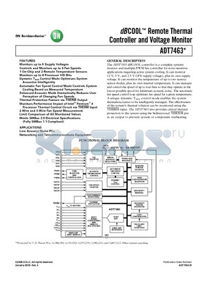 EVAL-ADT7463EB datasheet - dB COOL Remote Thermal Controller and Voltage Monitor