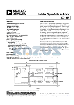 EVAL-CED1Z datasheet - Isolated Sigma-Delta Modulator