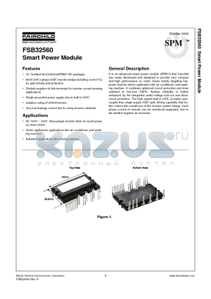 FSB32560 datasheet - Smart Power Module