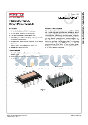 FSBB20CH60CL datasheet - Smart Power Module