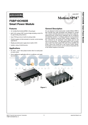 FSBF10CH60B datasheet - Smart Power Module