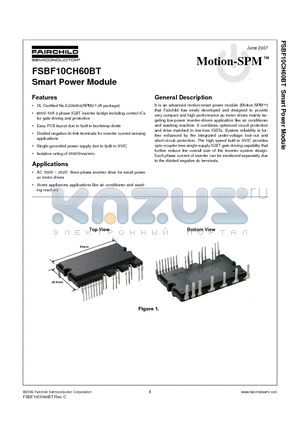 FSBF10CH60BT datasheet - Smart Power Module