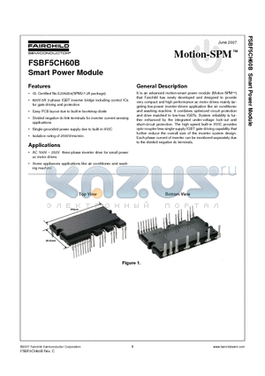 FSBF5CH60B datasheet - Smart Power Module