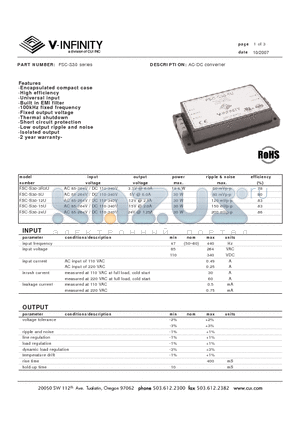 FSC-S30-15U datasheet - AC-DC converter