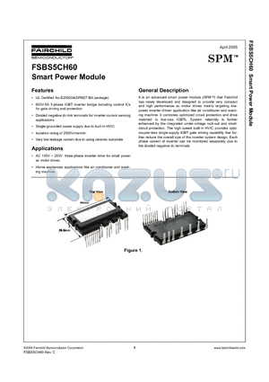FSBS5CH60 datasheet - Smart Power Module