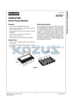 FSBS3CH60 datasheet - Smart Power Module