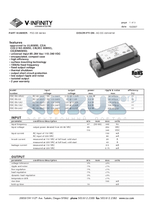 FSC-S5 datasheet - AC-DC converter