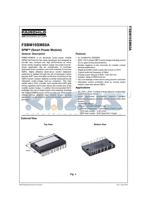 FSBM10SM60A datasheet - SPMTM (Smart Power Module)