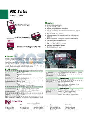 FSDLC04G-S datasheet - Capacity: 128MB to 32GB