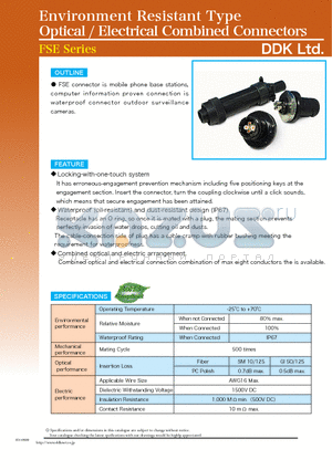 FSE-20P-440-1 datasheet - Locking-with-one-touch system