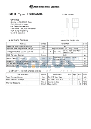 FSH04A04 datasheet - Schottky Barrier Diode