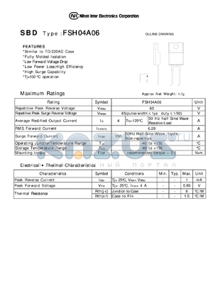 FSH04A06 datasheet - Schottky Barrier Diode