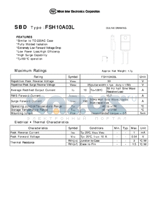 FSH10A03L datasheet - Schottky Barrier Diode