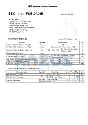 FSH10A06B datasheet - Schottky Barrier Diode