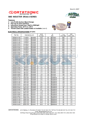 DR353-3-103 datasheet - SMD INDUCTOR