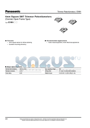 EVM1 datasheet - 4mm Square SMT Trimmer Potentiometers