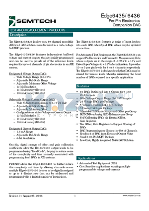 EVM6435 datasheet - Per-Pin Electronics Companion DAC