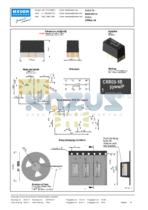 CRR05-1B_DE datasheet - (deutsch) CRR Reed Relay