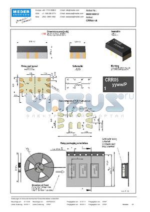 CRR05-1A_DE datasheet - (deutsch) CRR Reed Relay