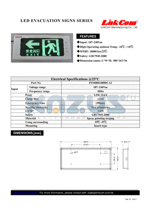 FSM000100005-A1 datasheet - LED EVACUATION SIGNS SERIES