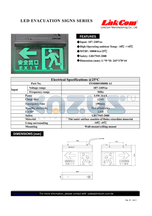 FSM000100008-A1 datasheet - LED EVACUATION SIGNS SERIES