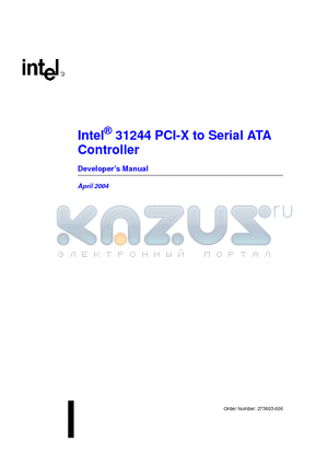 EW31244SL7QV datasheet - Intel^ 31244 PCI-X to Serial ATA Controller