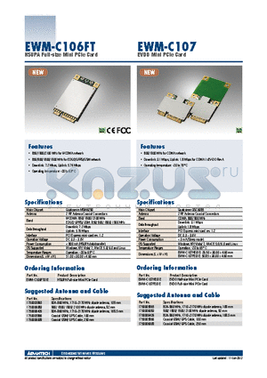 EWM-C107 datasheet - EVDO Mini PCIe Card