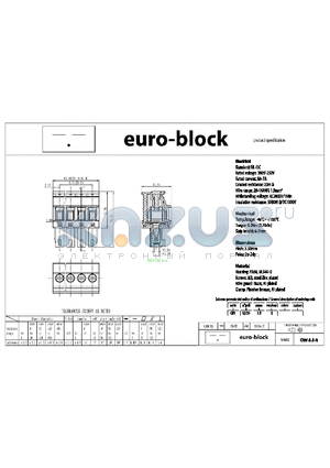 CRV-3.5-R datasheet - Standard : UL - IEC 300V - 250V 8A - 7A