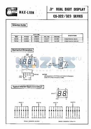 CS-323H datasheet - DUAL DIGIT DISPLAY