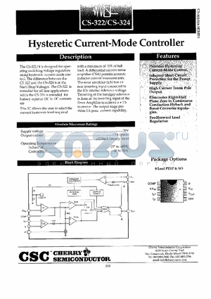 CS-324CD8 datasheet - Hysteretic Current-Mode Controller