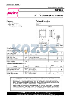 FSS234 datasheet - DC / DC Converter Applications