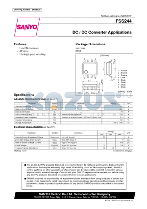 FSS244 datasheet - DC / DC Converter Applications